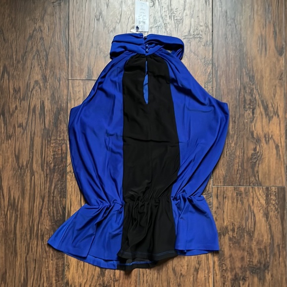Cache Blue/Black Halter Top Blouse - Picture 10 of 10